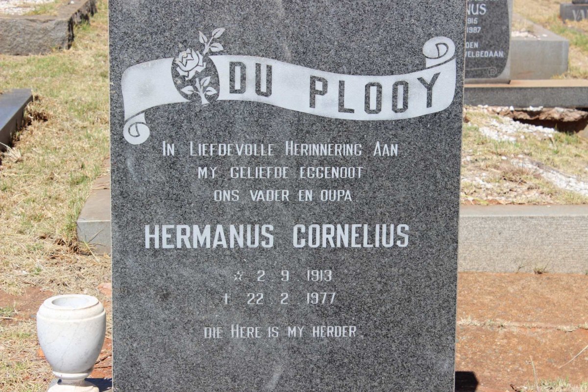 PLOOY Hermanus Cornelius, du 1913-1977