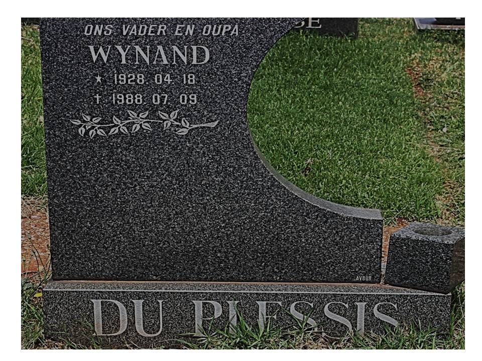 PLESSIS Wynand, du 1928-1988