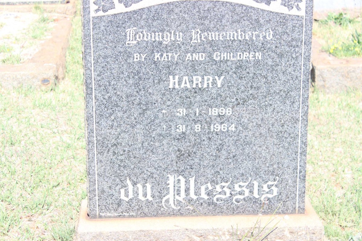 PLESSIS Harry, du 1898-1964
