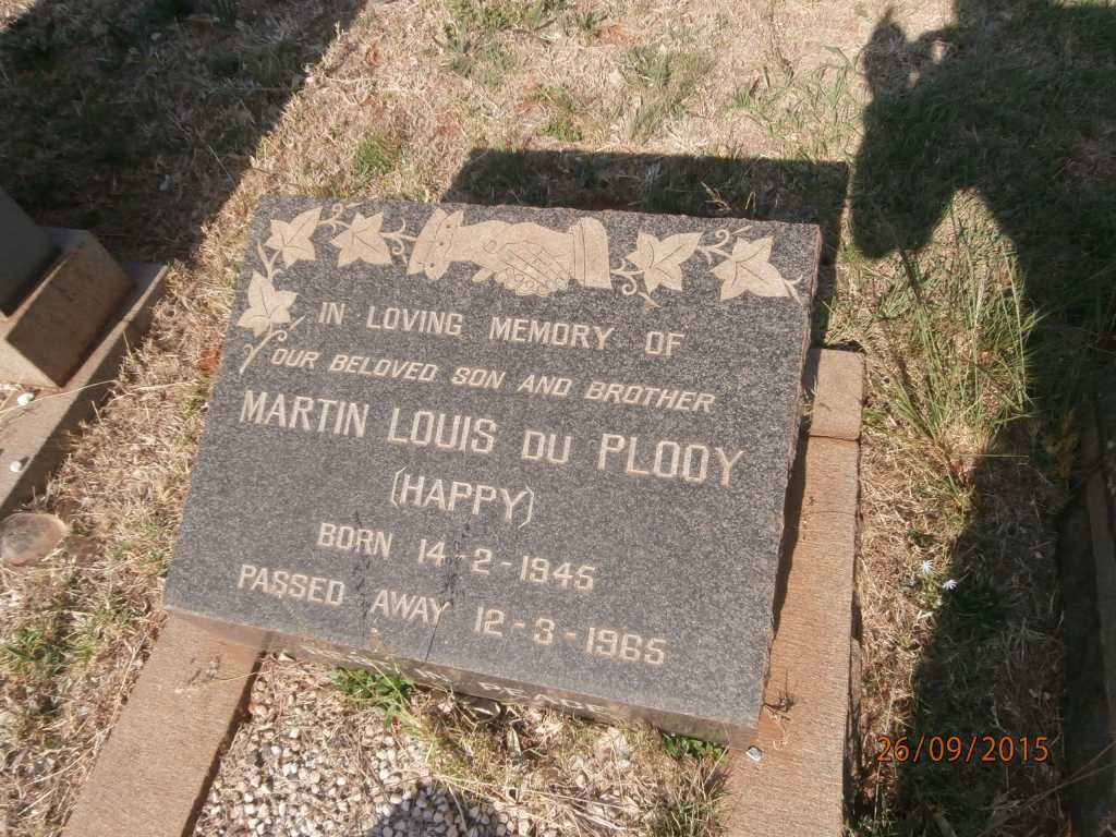 PLOOY Martin Louis, du 1945-1965