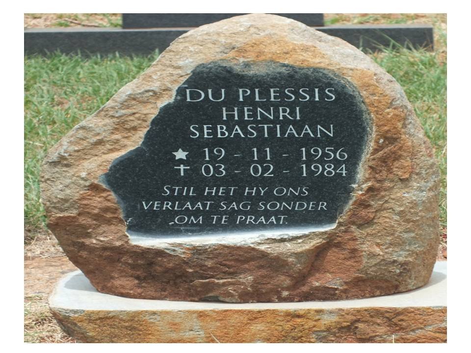 PLESSIS Henri Sebastiaan , du 1956-1984