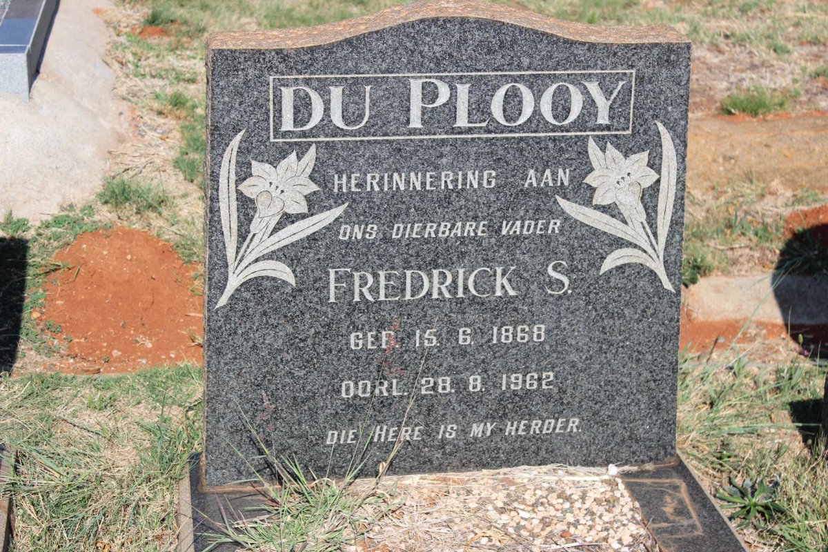 PLOOY Fredrick, du 1868-1962