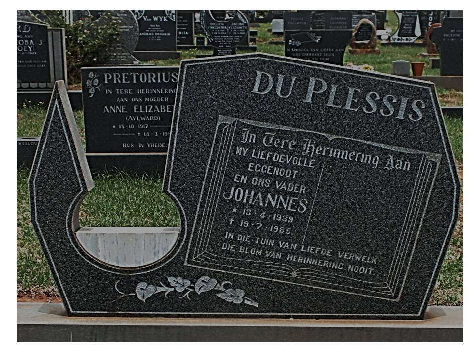 PLESSIS Johannes, du 1939-1985
