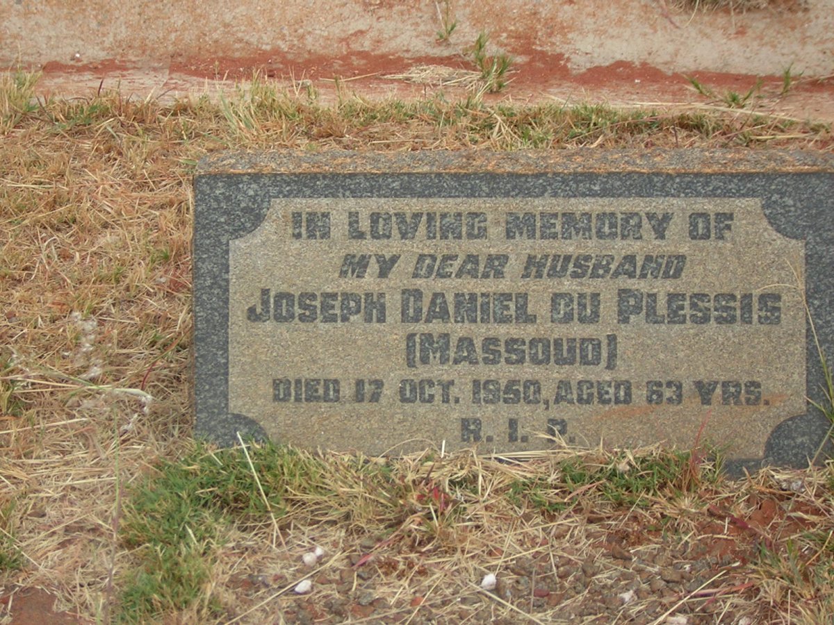 PLESSIS Joseph Daniel, du -1950