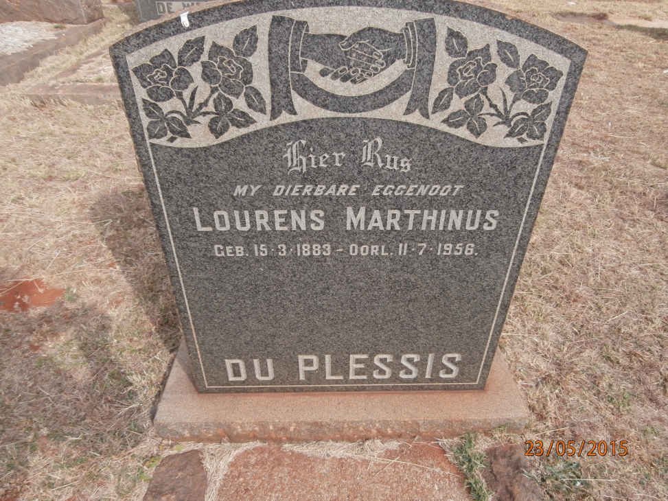 PLESSIS Lourens Marthinus, du 1883-1956