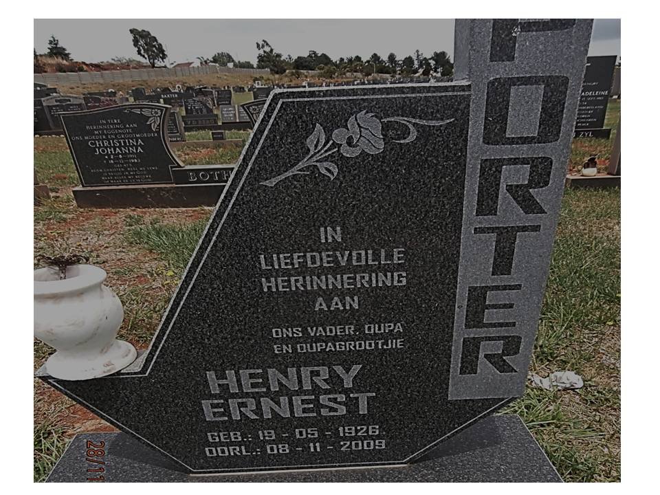 PORTER Henry Ernest 1926-2009