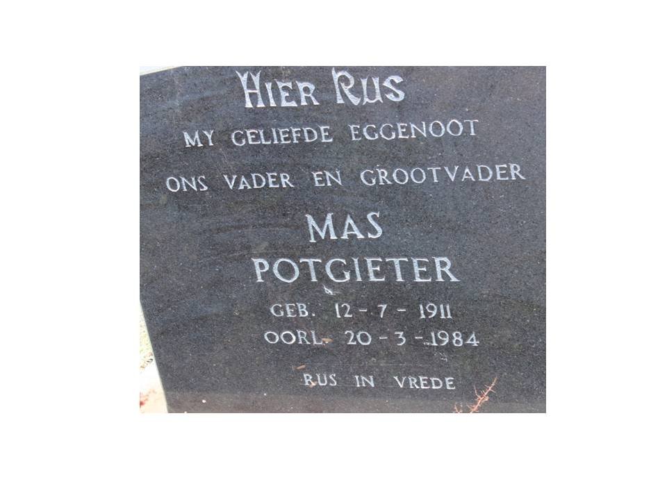 POTGIETER Mas 1911-1984