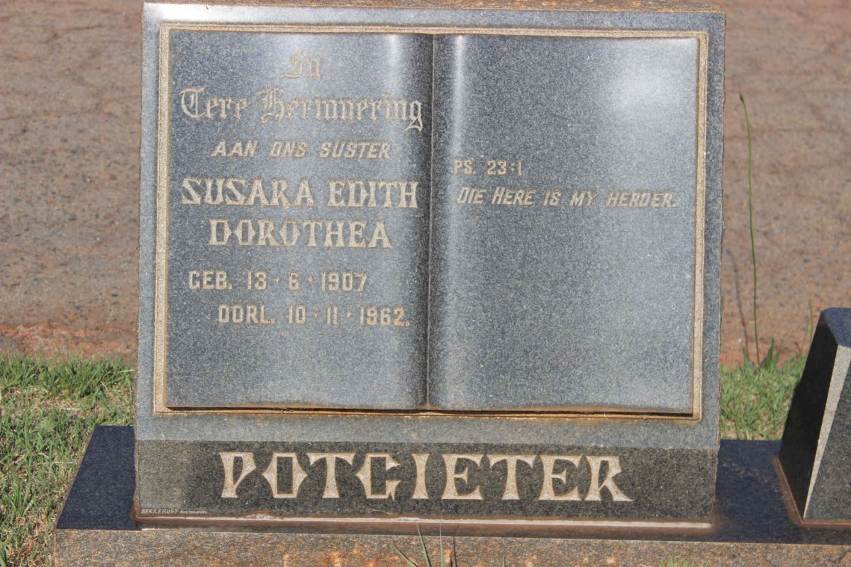 POTGIETER Susara Edith Dorothea 1907-1962