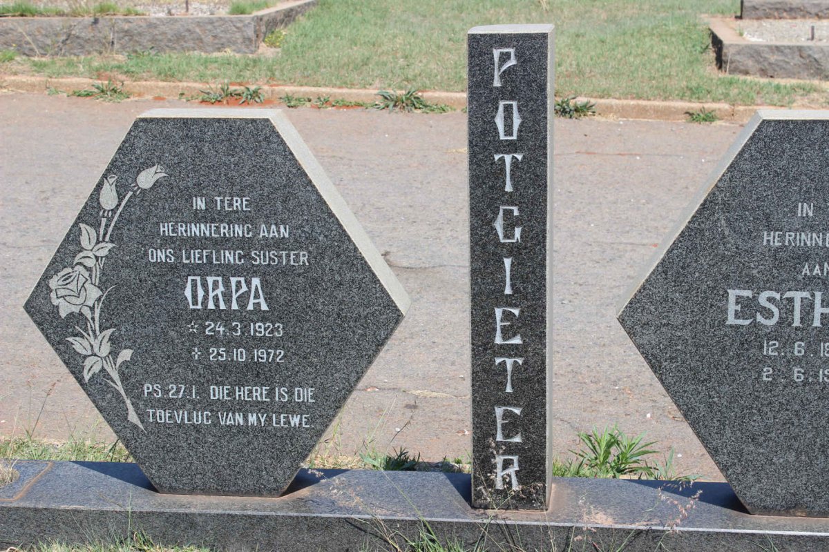 POTGIETER Orpa 1923-1972