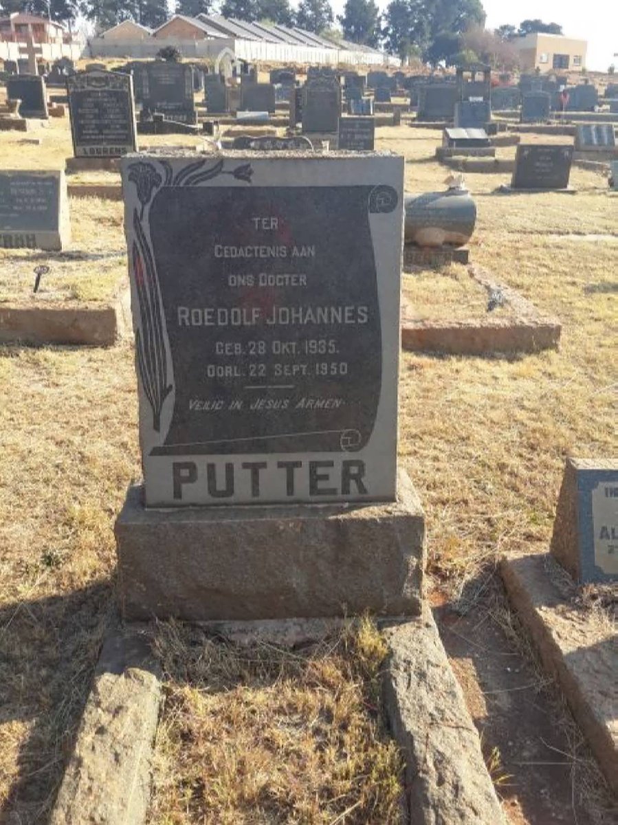 PUTTER Roedolf Johannes 1935-1950