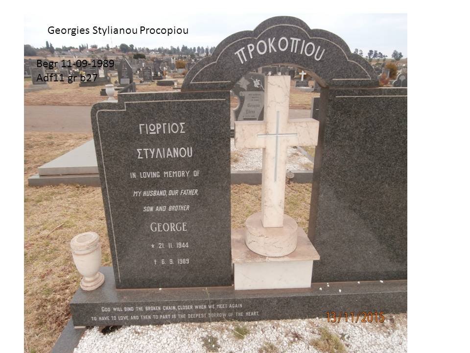 PROCOPIOU Georgies Stylianou 1944-1989