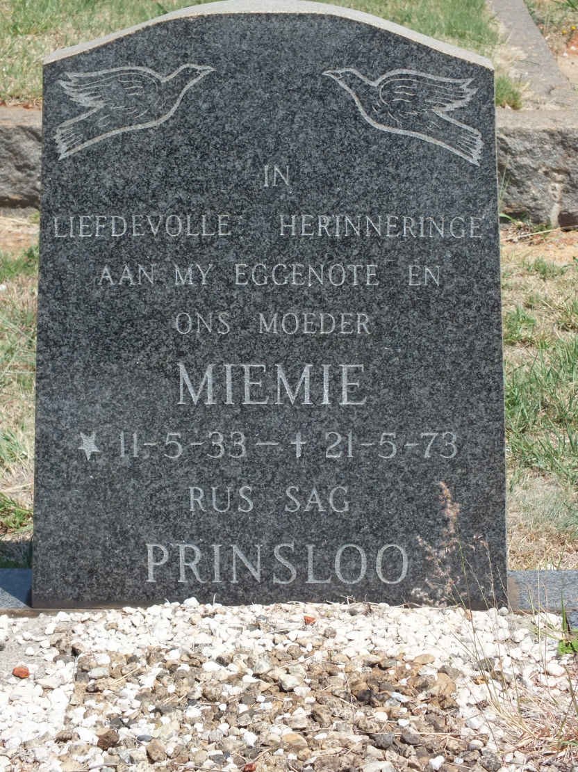 PRINSLOO Miemie 1933-1973