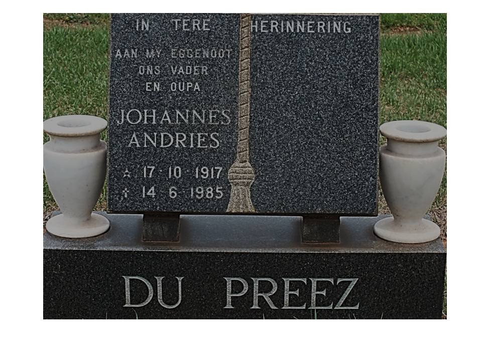 PREEZ Johannes Andries, du 1917-1985