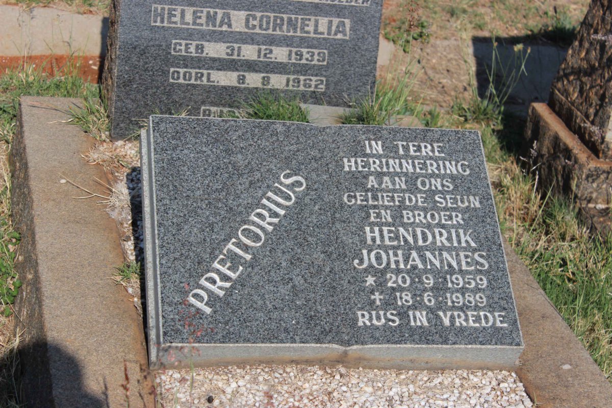 PRETORIUS Helena Cornelia 1939-1962 :: PRETORIUS Hendrik Johannes 1959-1989