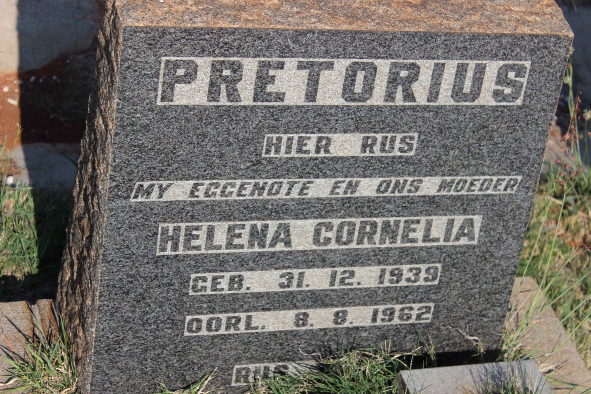 PRETORIUS Helena Cornelia 1939-1962
