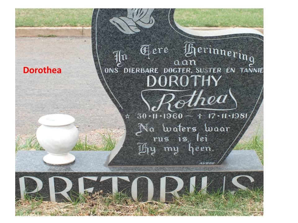 PRETORIUS Dorothy 1960-1981