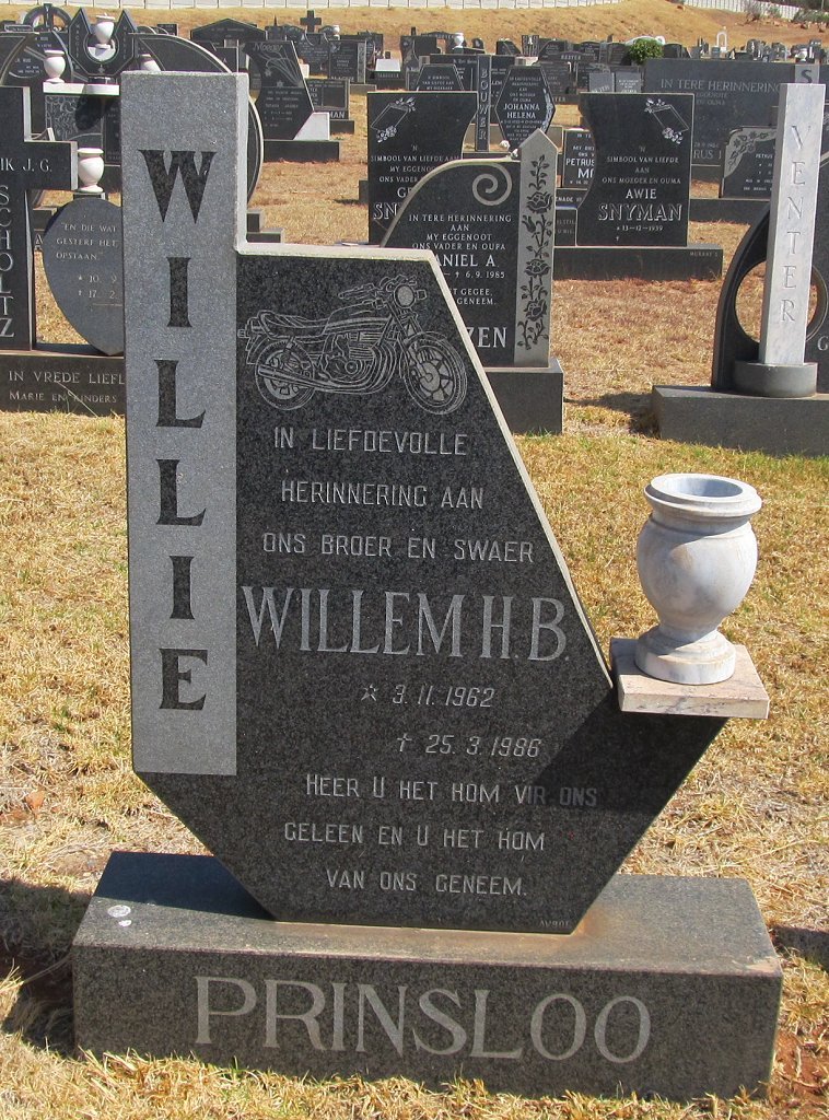 PRINSLOO Willem H.B. 1962-1986