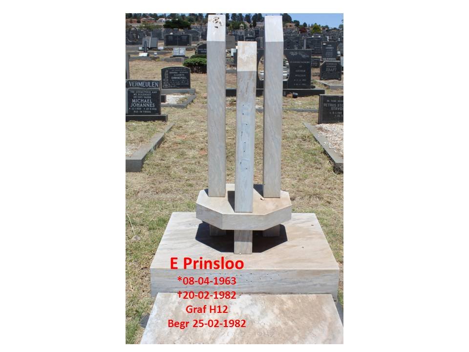 PRINSLOO E. 1963-1982