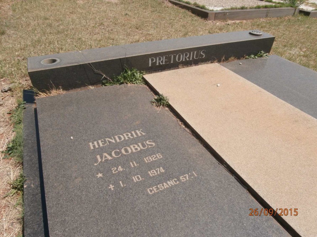 PRETORIUS Hendrik Jacobus 1926-1974