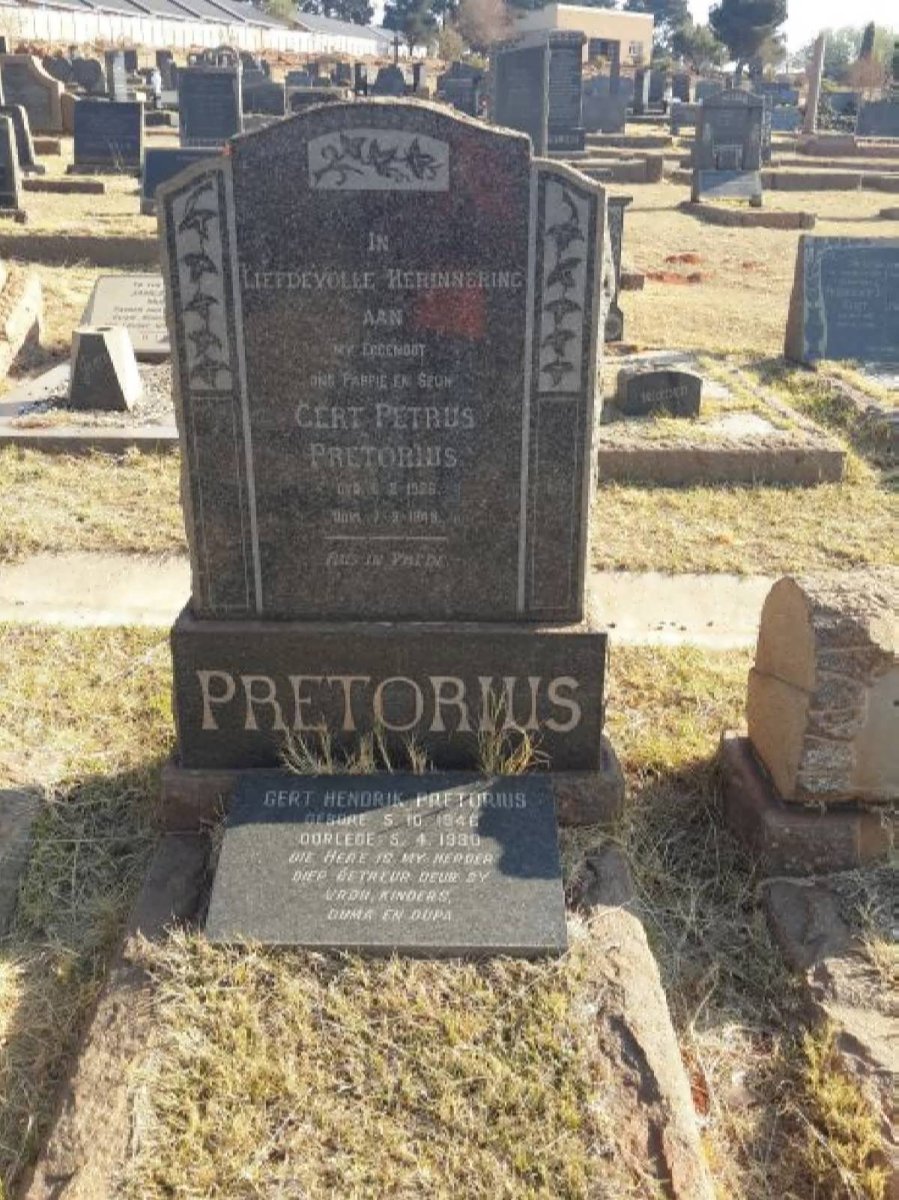 PRETORIUS Gert Petrus :: PRETORIUS Gert Hendrik