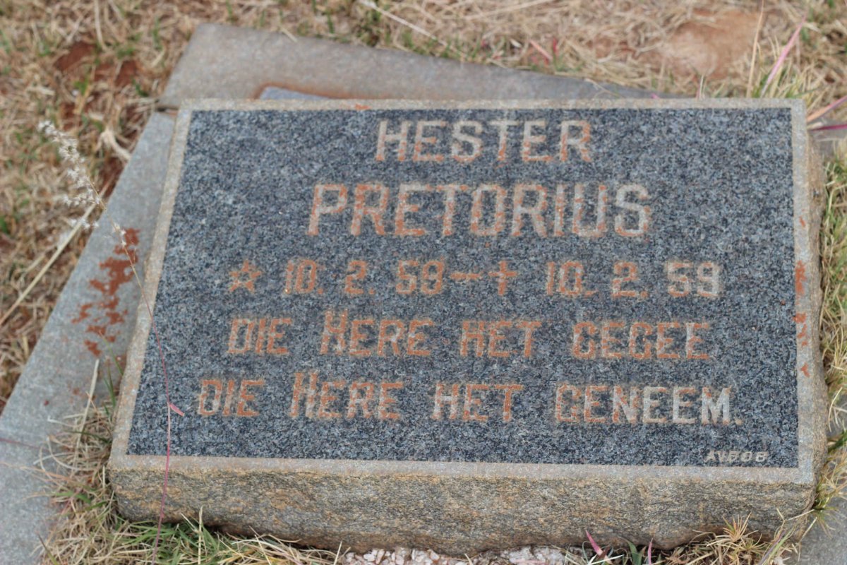 PRETORIUS Hester 1959-1959