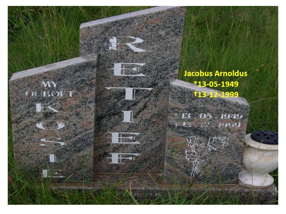 RETIEF Jacobus Arnoldus 1949-1999