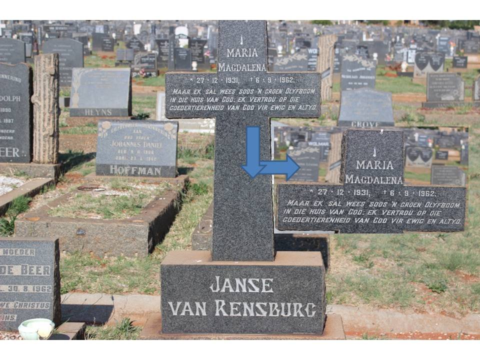 RENSBURG Maria Magdalena, Janse van 1931-1952