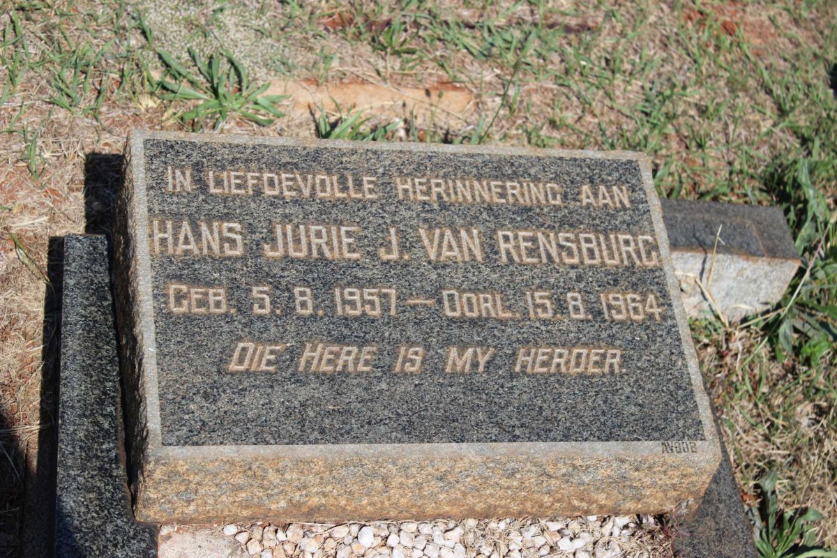 RENSBURG Hans Jurie, J. van 1957-1964