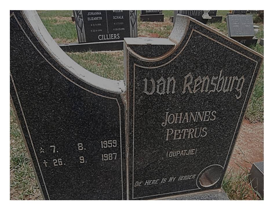 RENSBURG Johannes Petrus, van 1959-1987