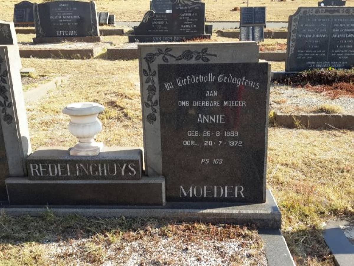 REDELINGHUYS Pieter 1892-1967 &amp; Annie 1889-1972