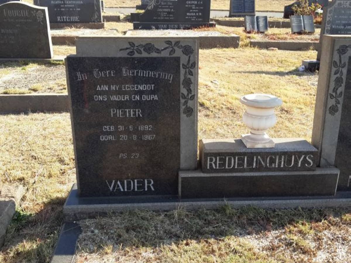 REDELINGHUYS Pieter 1892-1967 &amp; Annie 1889-1972