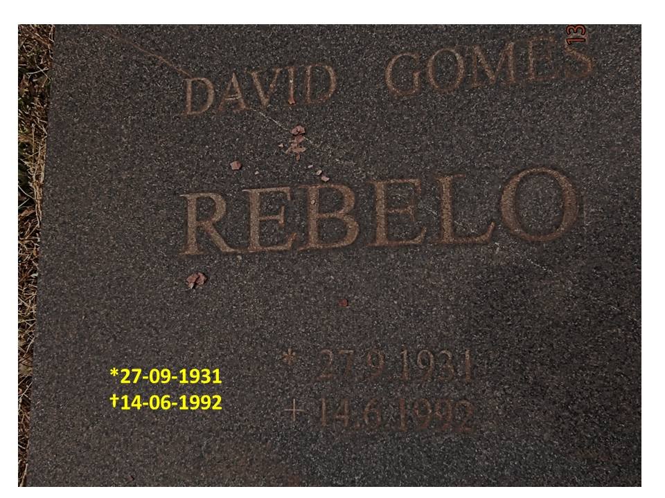 REBELLO David Gomes 1931-1992