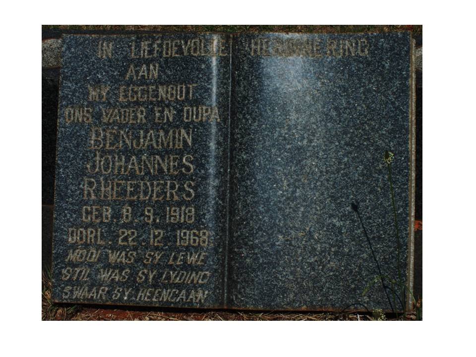 RHEEDERS Benjamin Johannes 1918-1968