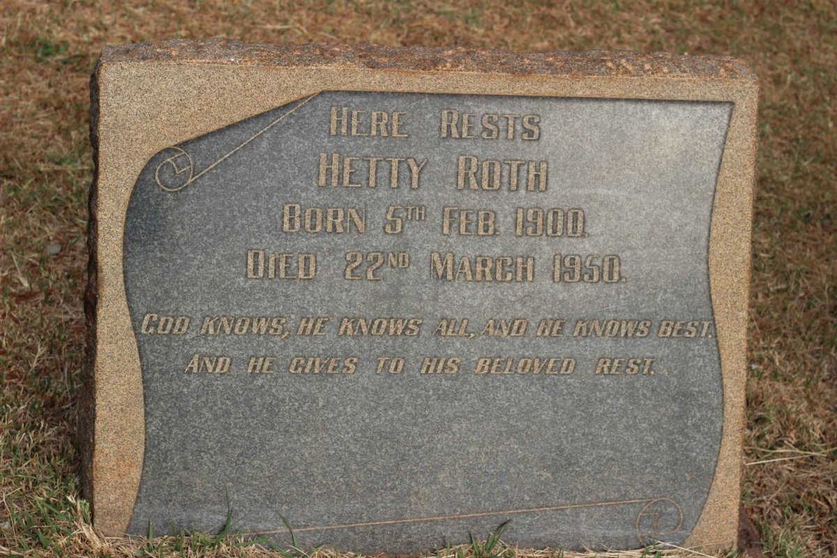 ROTH Hetty 1900-1950