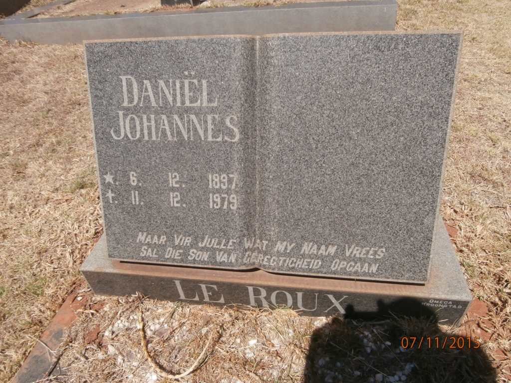 ROUX Daniel Johannes, le 1897-1979