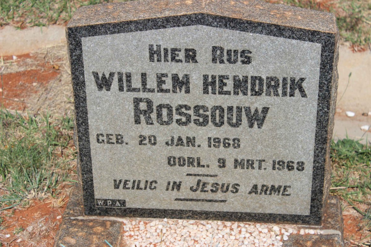 ROSSOUW Willem Hendrik 1968-1968