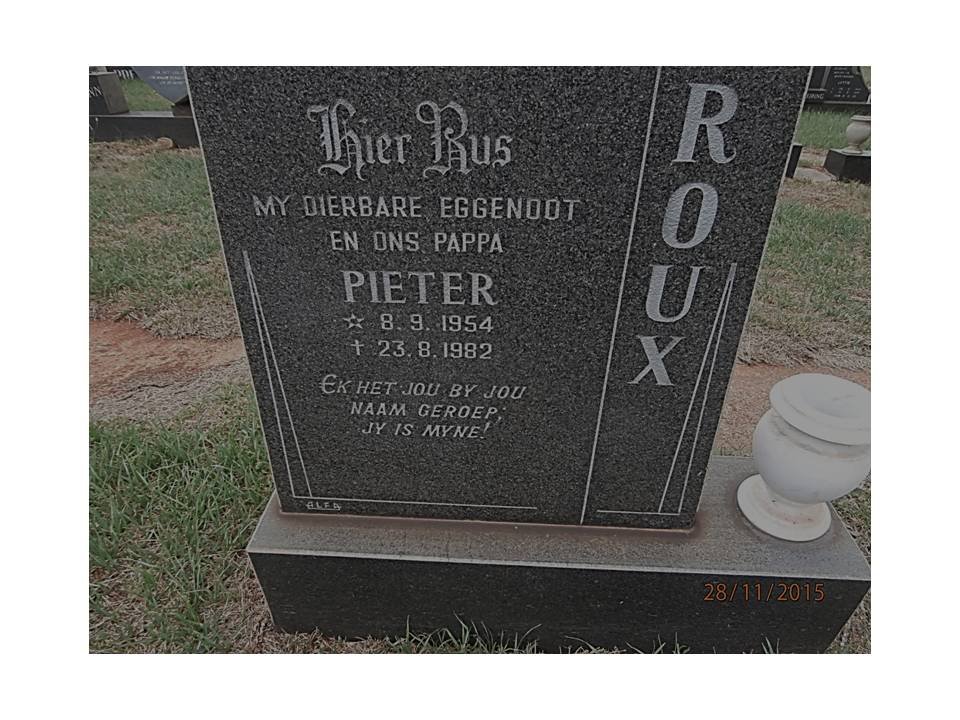 ROUX Pieter 1954-1982