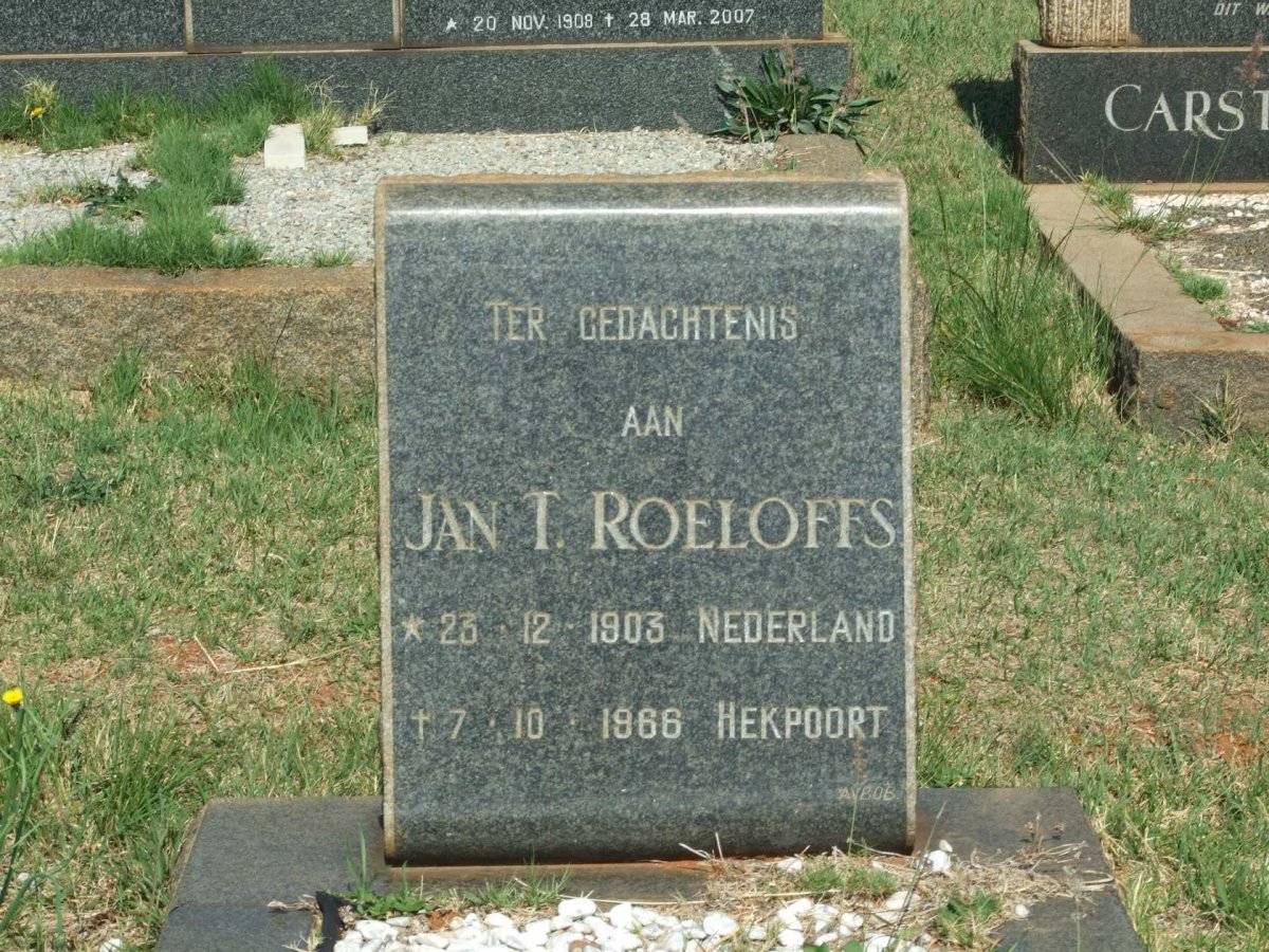 ROELOFFS Jan T. 1903-1966