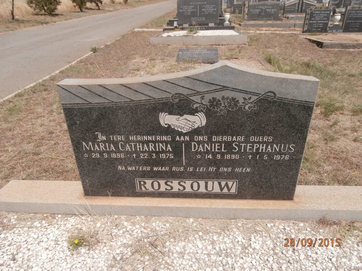ROSSOUW Daniel Stephanus 1890-1976 &amp; Maria Catharina 1896-1975