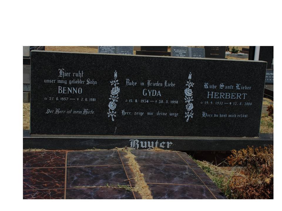 RUYTER Herbert 1932-2000 &amp; Gyda 1934-1998 :: RUYTER Benno 1957-1981
