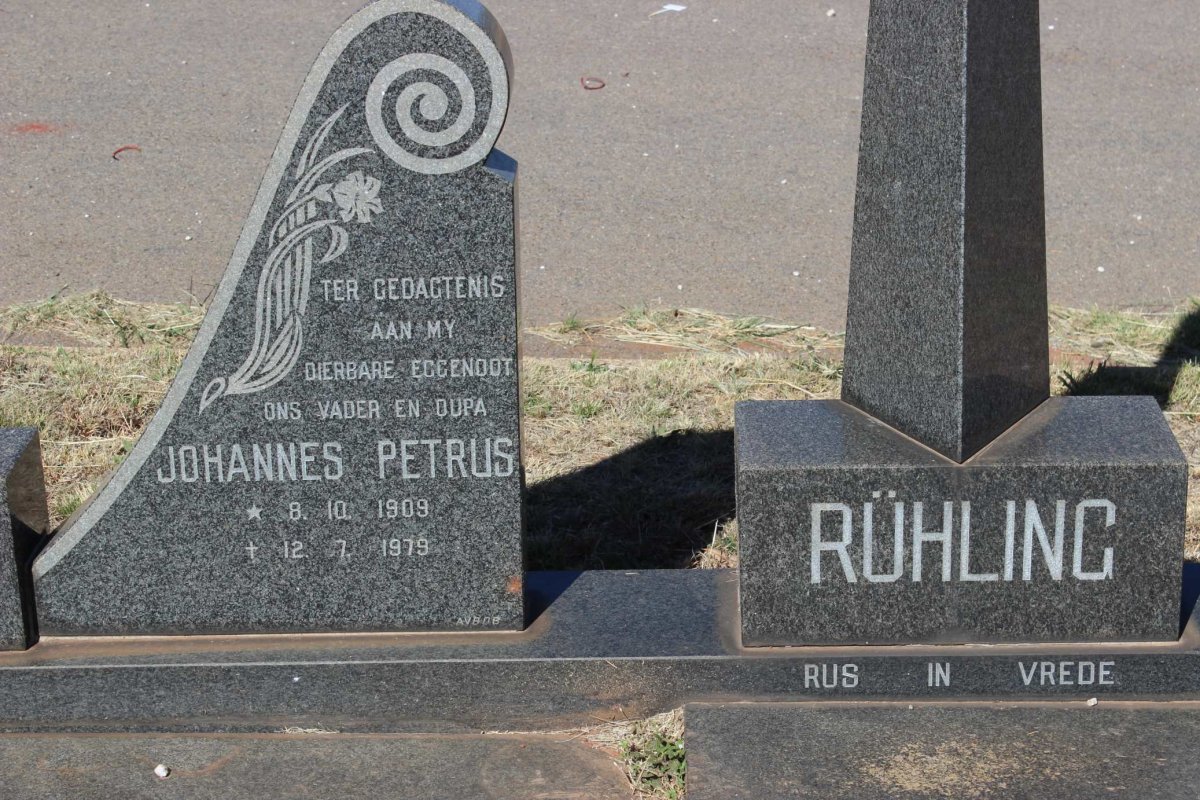 RUHLING Johannes Petrus 1909-1979