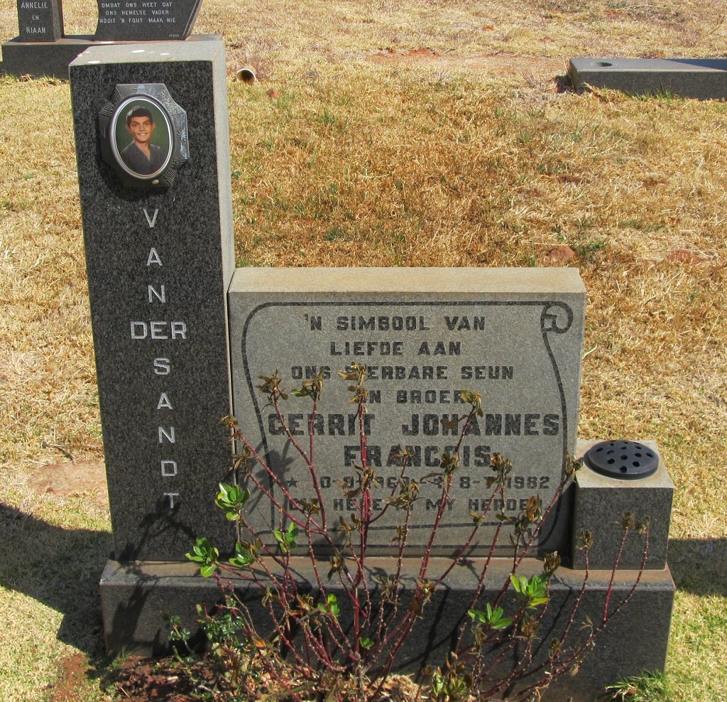 SANDT Gerrit Johannes Francois, van der 1968-1982