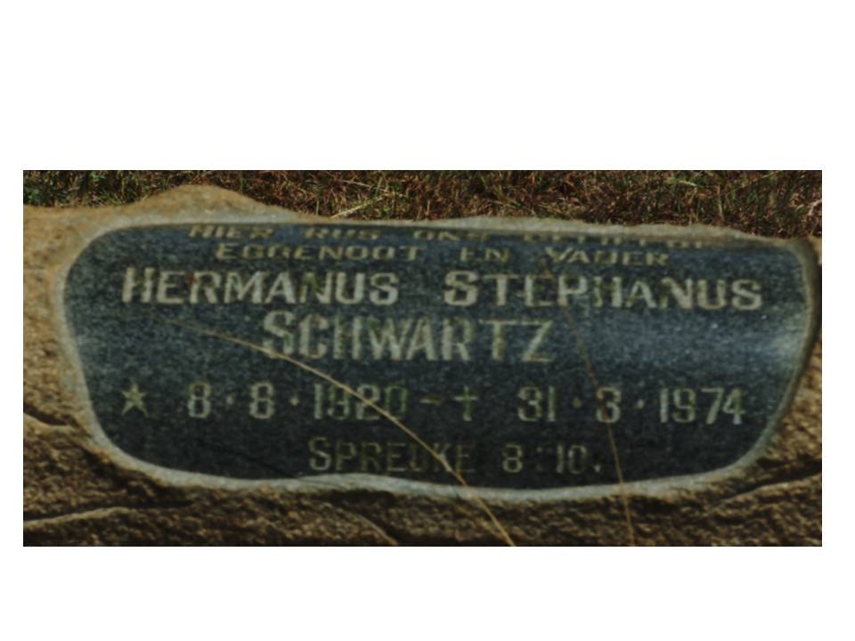 SCHWARTZ Hermanus Stephanus 1920-1974