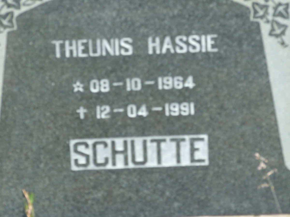 SCHUTTE Theunis Hassie 1964-1991