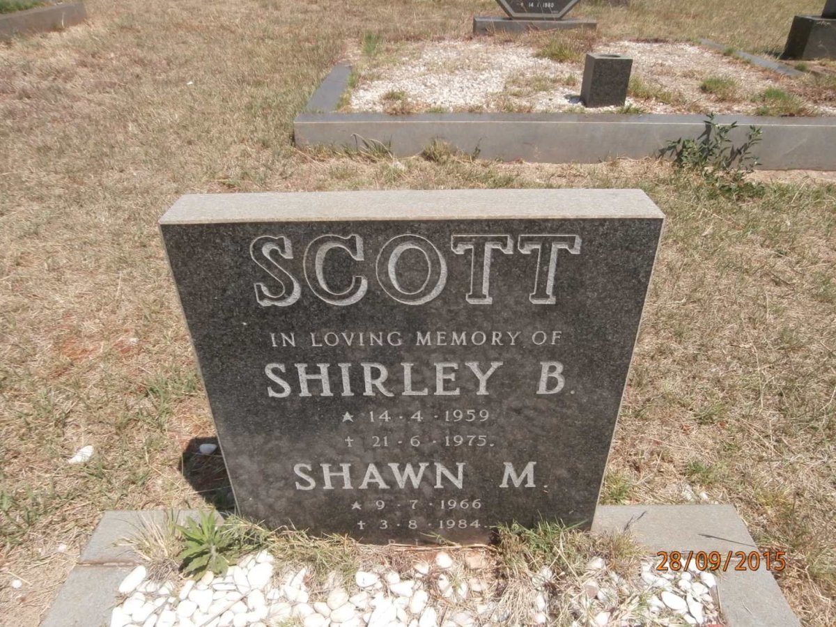 SCOTT Shirley B. 1959-1975 :: SCOTT Shawn M. 1966-1984