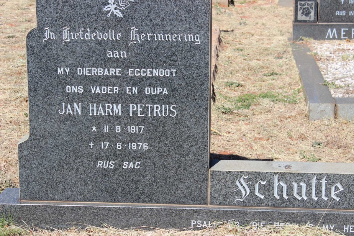SCHUTTE Jan Harm Petrus 1917-1976