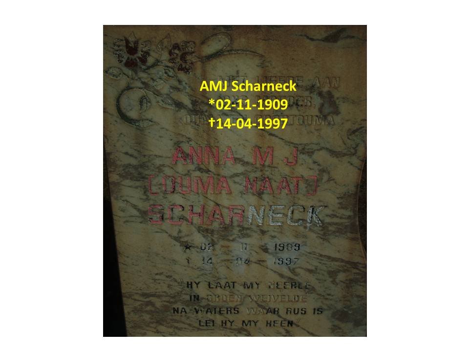 SCHARNECK Anna M.J. 1909-1997