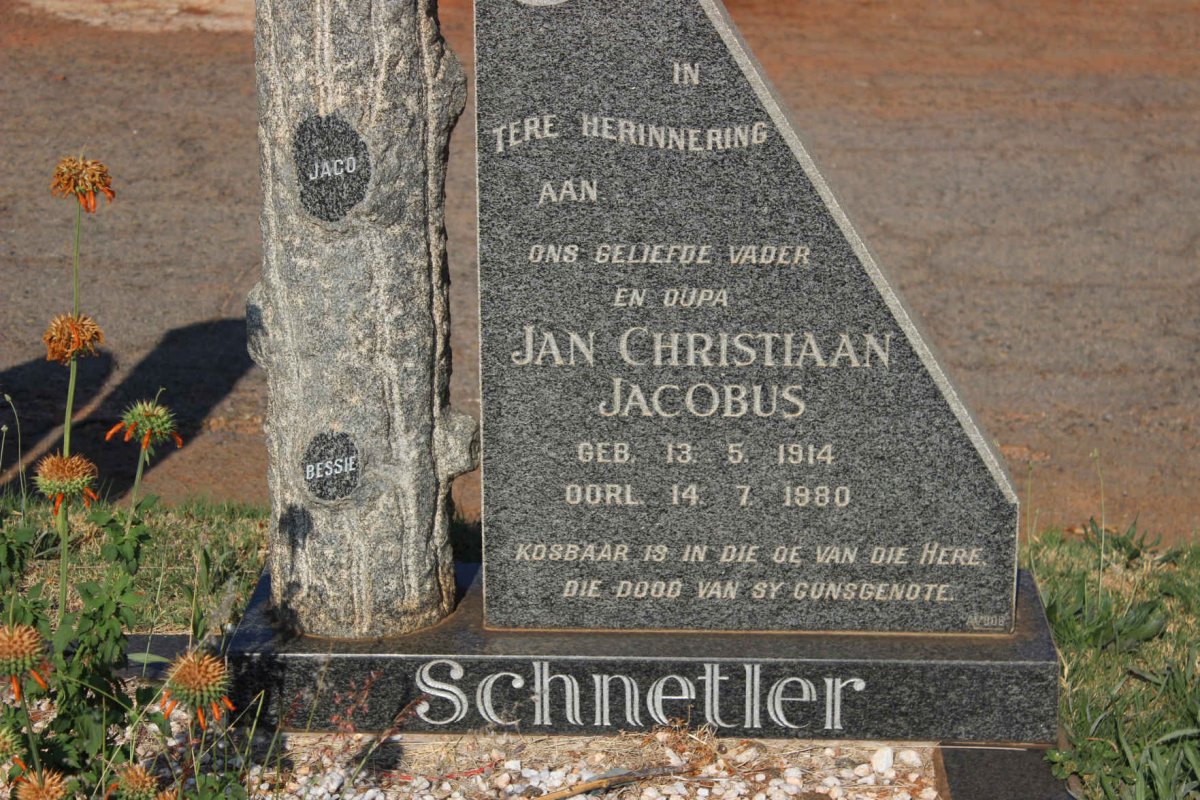 SCHNETLER Jan Christiaan Jacobus 1914-1980