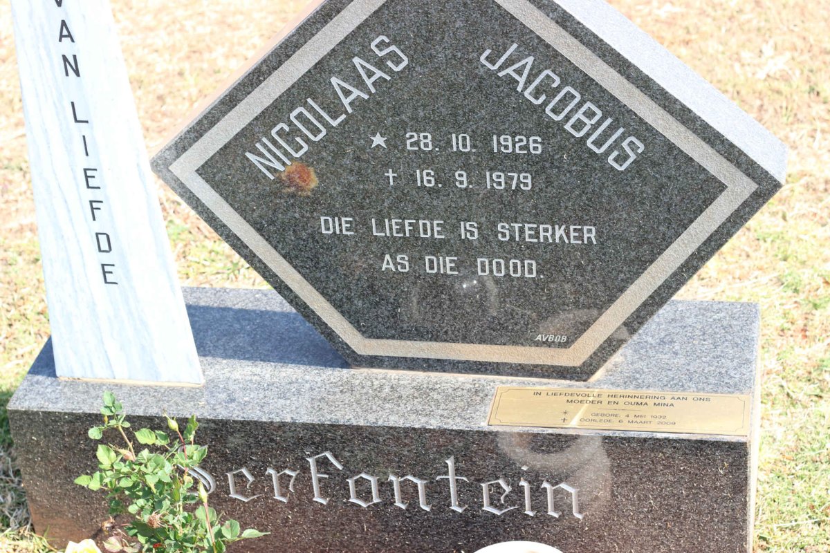 SERFONTEIN Nicolaas Jacobus 1926-1979