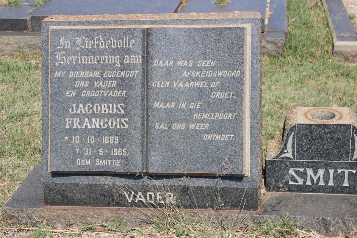 SMIT Jacobus Francois 1889-1965